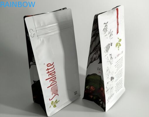 Túi nhựa vuông phẳng Đóng gói khối đáy cho cà phê công nghiệp