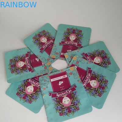 Matt Plastic Face Mask Packaging Holographic Tear Notch Với Laser Line Zipper