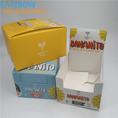 CMYK / hộp giấy hiển thị màu tùy chỉnh Chứng chỉ SGS cho thanh sô cô la