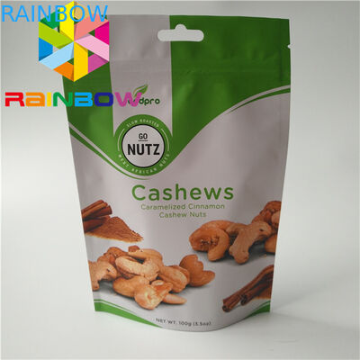 Bao bì đồ ăn nhẹ tùy chỉnh bằng nhựa nhựa 100g Mylar k Cho bánh quy / trái cây khô