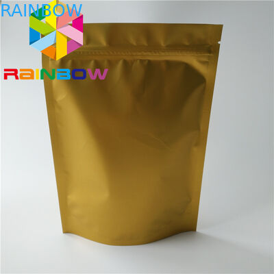 Glod Color Snack Bag Bao bì, túi đứng dây kéo cho bột protein / hạt khô