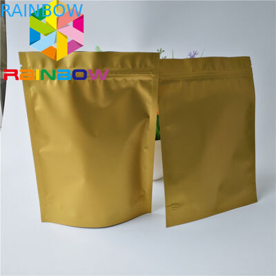 Glod Color Snack Bag Bao bì, túi đứng dây kéo cho bột protein / hạt khô