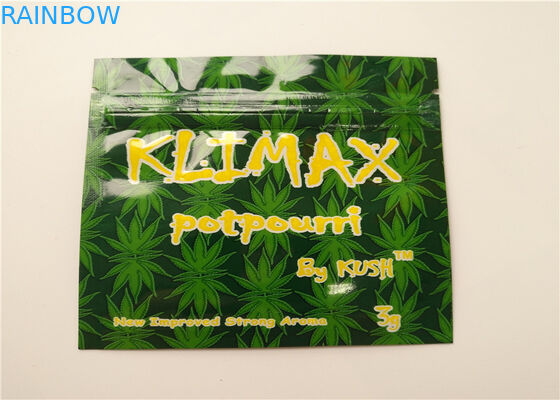 Thảo dược hương thảo mộc Bao bì hologram Lá Vape Cartridge Mini Mylar Ziplock Túi