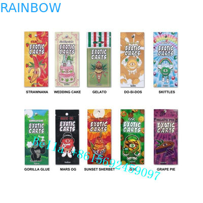 Túi Mylar tùy chỉnh In CBD Vape Hộp mực Túi đóng gói Túi Zipper cỡ nhỏ cho Vape Tank