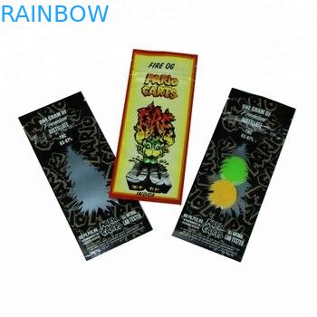 Túi Mylar tùy chỉnh In CBD Vape Hộp mực Túi đóng gói Túi Zipper cỡ nhỏ cho Vape Tank