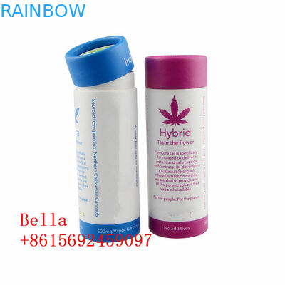 Vòng CBD Oil Paper Box Bao bì hình trụ Hình trụ Logo tùy chỉnh cho thảo dược