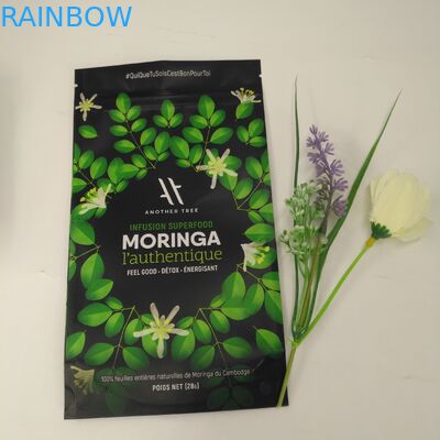 Cấp thực phẩm Đứng lên túi Túi nhựa Tùy chỉnh mờ Kết thúc cho đóng gói trà