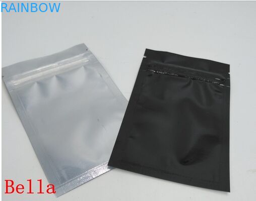 Front Matte Gói mỹ phẩm Bao bì rõ ràng màu lá Mylar Zip Lock Make Up Brush Gói