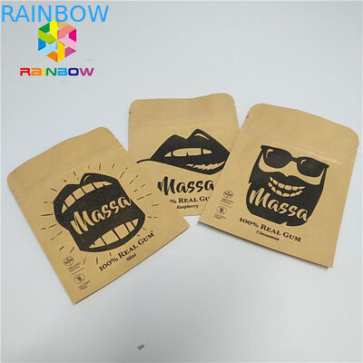 Pill Pill Túi Bao bì Mẫu tùy chỉnh Giấy kraft Ba túi kín