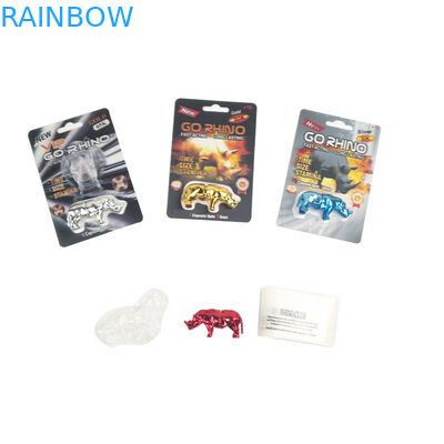 Thẻ 3D Mamba Black Horse Super Panther mới nhất để đóng gói Thuốc tăng cường nam Rhino 600K 700K Gói thuốc kích dục bạch kim