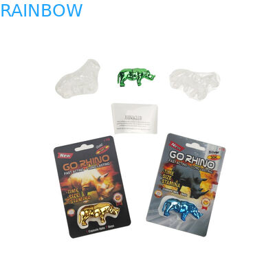 Thẻ 3D Mamba Black Horse Super Panther mới nhất để đóng gói Thuốc tăng cường nam Rhino 600K 700K Gói thuốc kích dục bạch kim