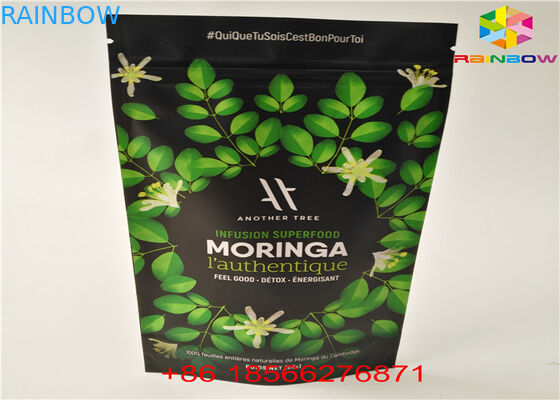 Trà Matcha đứng lên Zipper Zipper Vật liệu nhiều lớp Nhôm tái chế Giấy kraft