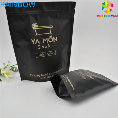 tùy chỉnh Logo riêng của bạn In túi bao bì bằng nhôm với túi dưới đáy túi Túi dưới cùng túi rõ ràng dây kéo túi