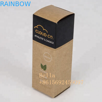Eco Friendly Mỹ phẩm Bao bì dập nổi Hộp giấy Giấy màu nâu Giấy Cbd Oil Chai