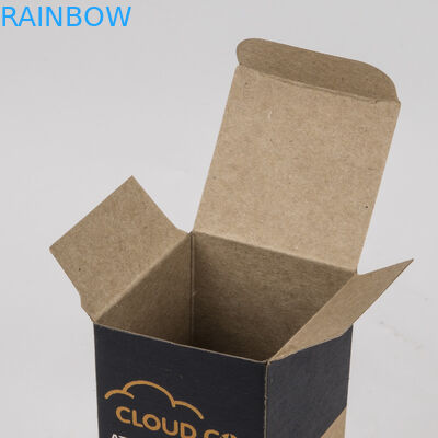 Eco Friendly Mỹ phẩm Bao bì dập nổi Hộp giấy Giấy màu nâu Giấy Cbd Oil Chai