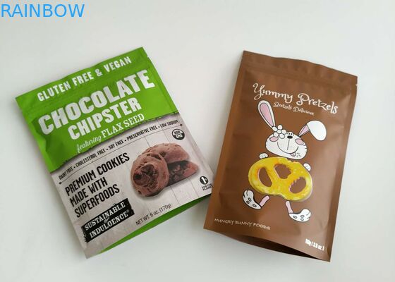 Túi đựng thực phẩm chân không của SGS, túi đứng lên dây kéo cho cà phê sô cô la Cookie trà bột protein