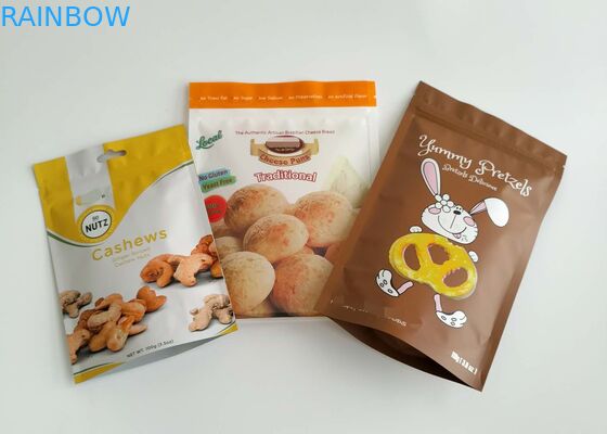 Thực phẩm khô Túi bao bì bằng nhựa Nhôm Zipper Top cho cá gạo