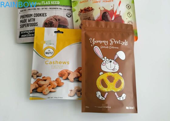 Thực phẩm khô Túi bao bì bằng nhựa Nhôm Zipper Top cho cá gạo