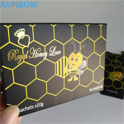 Logo Túi Hologram tùy chỉnh Malaysia Vip Royal Honey Sachet Royal King Hộp giấy mật ong