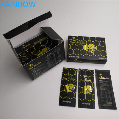Logo Túi Hologram tùy chỉnh Malaysia Vip Royal Honey Sachet Royal King Hộp giấy mật ong