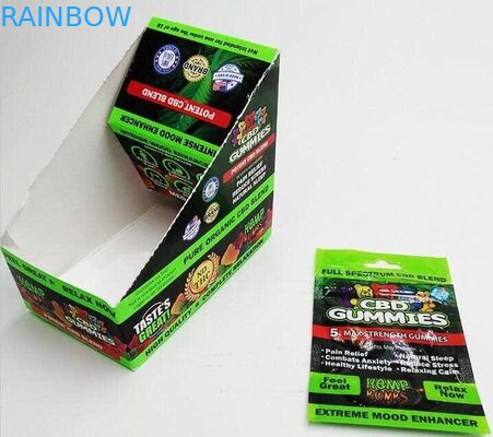 Zipper Zipper Resealable Túi nhựa Bao bì Cbd Gummy Candy Túi Bề mặt bóng