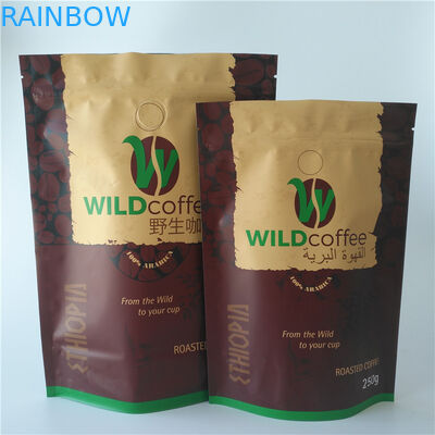 Túi trà có thể đóng gói Bao bì bằng nhôm Lá đứng lên Túi cà phê có van