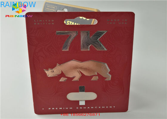 Sex Pill Blister Card Bao bì 3D Hiển thị Hộp Capsule Capsule Hộp có lỗ kép