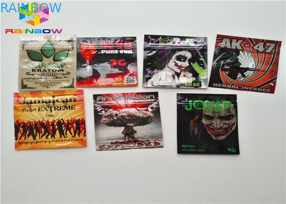 Nhôm Lá Zip Khóa Túi nhựa Thực phẩm Bao bì Túi Kích cỡ tùy chỉnh với vết rách