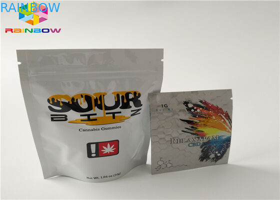 Nhôm Lá Zip Khóa Túi nhựa Thực phẩm Bao bì Túi Kích cỡ tùy chỉnh với vết rách