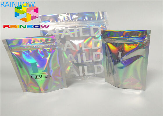 in ấn dây kéo nhựa mylar lá ziplock bao bì hologram laser hologram đứng lên túi zip túi cho quà tặng / chai