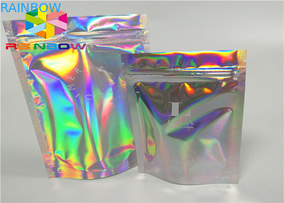 in ấn dây kéo nhựa mylar lá ziplock bao bì hologram laser hologram đứng lên túi zip túi cho quà tặng / chai