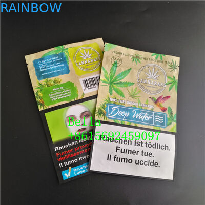 Rõ ràng Mặt trước Túi nhựa Zip CBD Frog Chew Gummies Gói Túi đựng