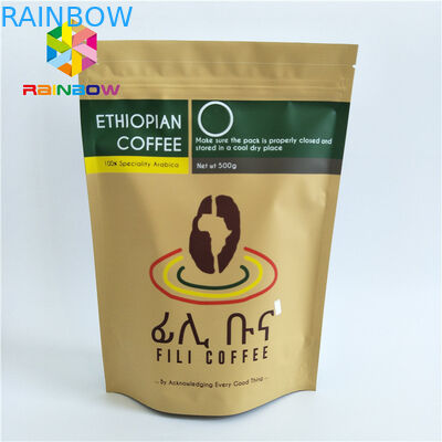 Vật liệu nhiều lớp Túi nhựa Bao bì Ziplock Đứng lên Túi với Van một chiều