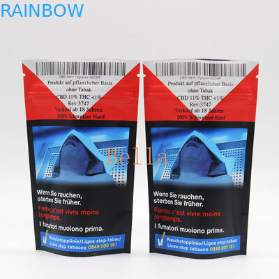 Clear Window Stand Up Zipper Túi In tùy chỉnh cho trà thảo mộc CBD Powerfood