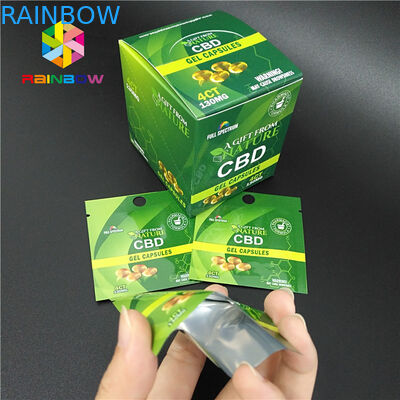 Túi nhựa bằng chứng trẻ em Bao bì đóng gói Ziplock Mylar Túi CBD Hemp Weed Gói