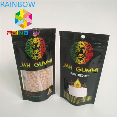 In lá nhiều lớp Mylar Ziplock đứng lên Túi Mmj Weed Cần sa Bao bì