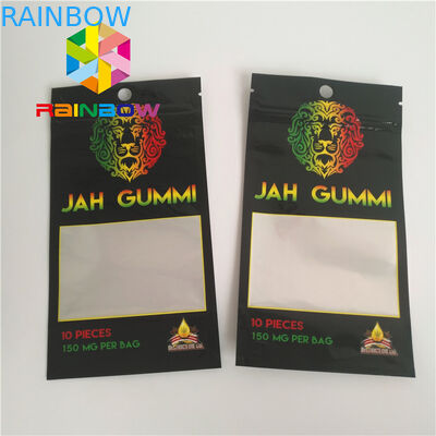 In lá nhiều lớp Mylar Ziplock đứng lên Túi Mmj Weed Cần sa Bao bì