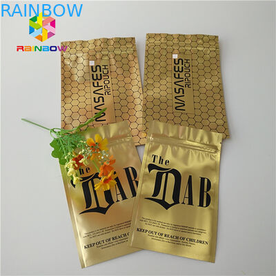 Gold Royal Kratom Bali Foil Ziplock Túi đóng gói, Túi đứng lên Túi đựng bột