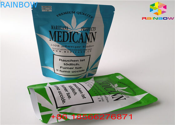 Bằng chứng trẻ em Zipper Nhôm Lá đứng lên Túi CBD / Hộp đóng gói cho đường bột