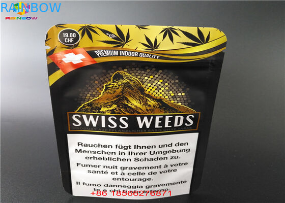 Bằng chứng trẻ em Zipper Nhôm Lá đứng lên Túi CBD / Hộp đóng gói cho đường bột