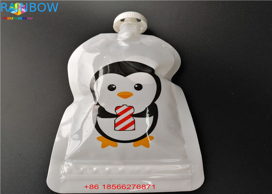 Túi Spout dạng lỏng có thể tái sử dụng, túi đứng lên với nắp chai nước ép lá Doypack