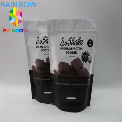 Túi nhựa có thể tái chế Bao bì Nhôm Lá Trà Thực phẩm Túi Ziplock cho Bột Protein