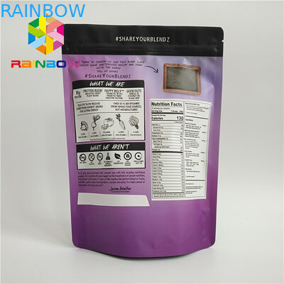 Túi nhựa có thể tái chế Bao bì Nhôm Lá Trà Thực phẩm Túi Ziplock cho Bột Protein