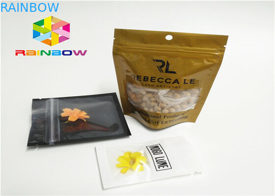 Túi nhựa có hiệu ứng bóng / mờ Bao bì Ba mặt cho hương thảo dược