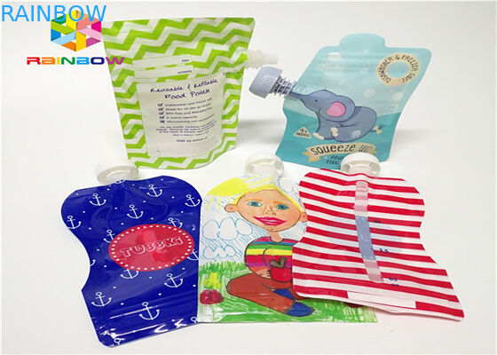 Lá nhôm đứng lên Túi Spout Bao bì In tùy chỉnh 120ml nhựa