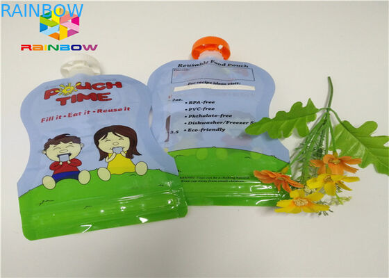 Lá nhôm đứng lên Túi Spout Bao bì In tùy chỉnh 120ml nhựa