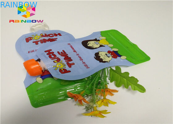 Lá nhôm đứng lên Túi Spout Bao bì In tùy chỉnh 120ml nhựa