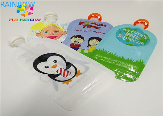 Lá nhôm đứng lên Túi Spout Bao bì In tùy chỉnh 120ml nhựa