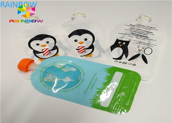 Lá nhôm đứng lên Túi Spout Bao bì In tùy chỉnh 120ml nhựa