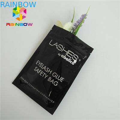 Zip Top Heat Seal Bao bì Túi lông mi Hologpson Đứng lên Túi rõ ràng phía trước